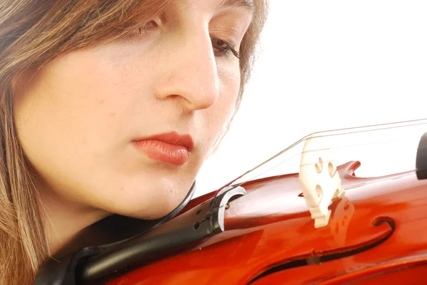Vrouw met viool 038 — Stockfoto