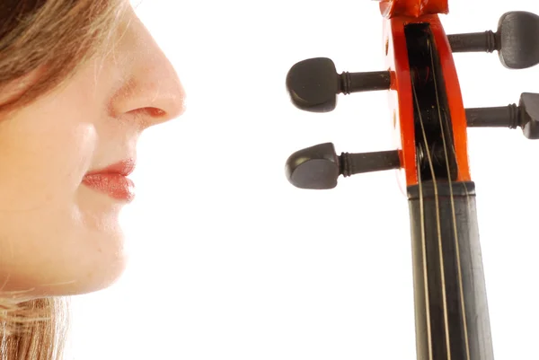 Vrouw met viool 043 — Stockfoto