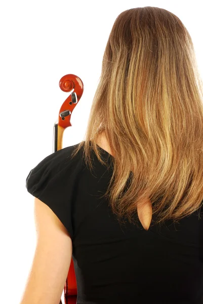 Vrouw met viool 054 — Stockfoto