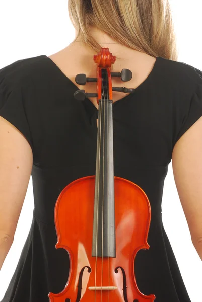 Vrouw met viool 058 — Stockfoto