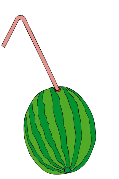 鸡尾酒的西瓜 — 图库照片