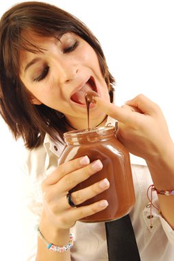 The desire for chocolate clipart