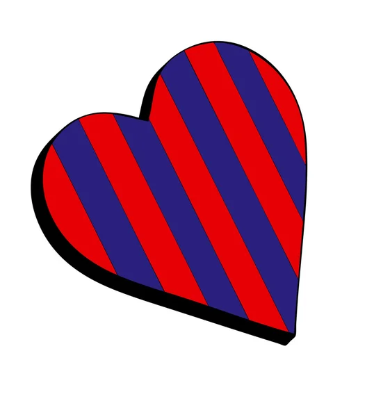 Sportovní srdce (červené a modré) — Stock fotografie