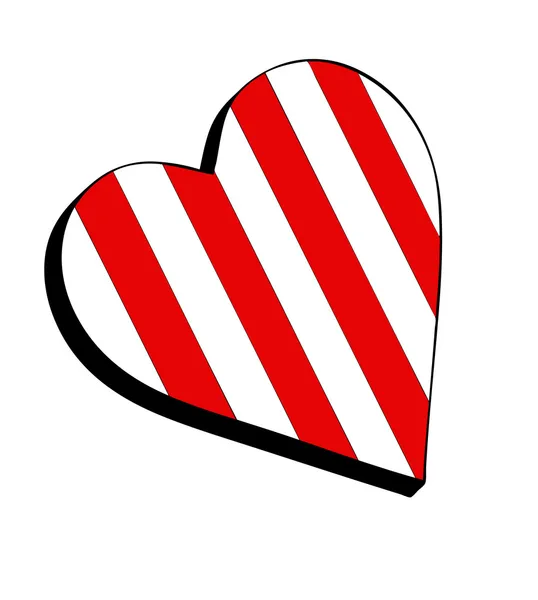 スポーツ心臓 (白と赤) — ストック写真