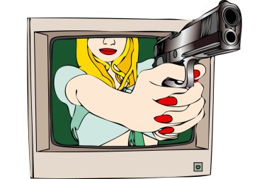 Television killer clipart