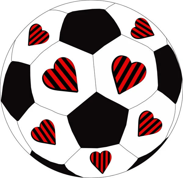 Heart Red and Black F.C. — Stock Photo, Image