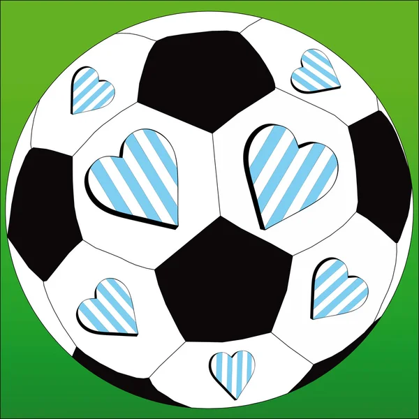 Jag älskar den vita och blå fotbollsklubben — Stockfoto