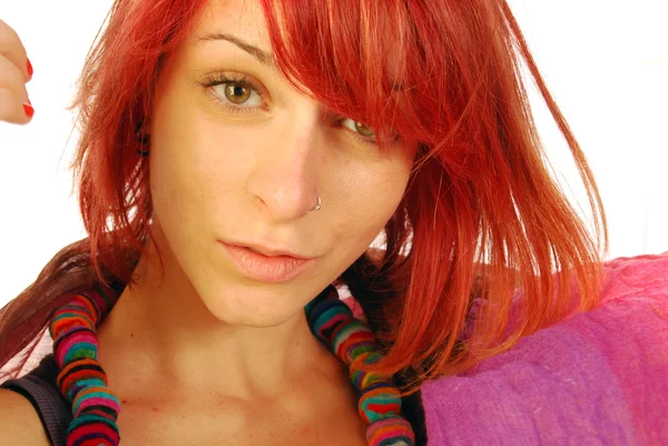 Lycka är att ha rött hår — Stockfoto