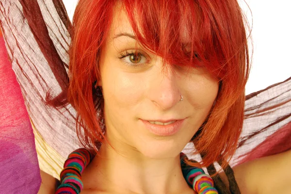 幸福は赤い髪を持っています。 — ストック写真