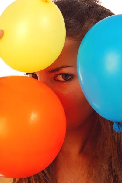 stock image Playing with balloons