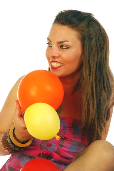 Игра с воздушными шарами — стоковое фото