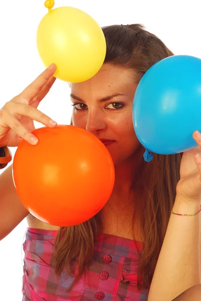 Brincar com balões — Fotografia de Stock