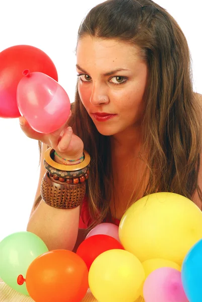 Spiel mit Luftballons — Stockfoto
