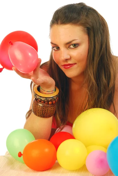 Гра з повітряними кульками — стокове фото
