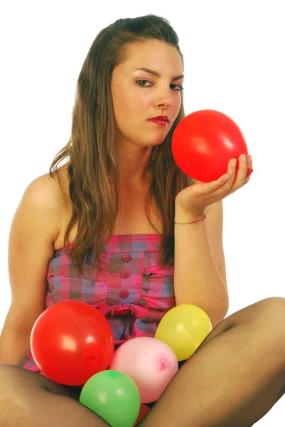 Spelen met ballonnen — Stockfoto