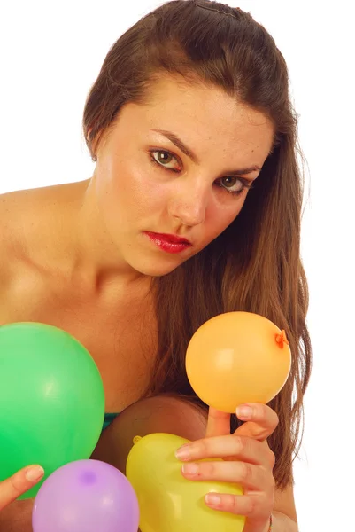 Spelen met ballonnen — Stockfoto
