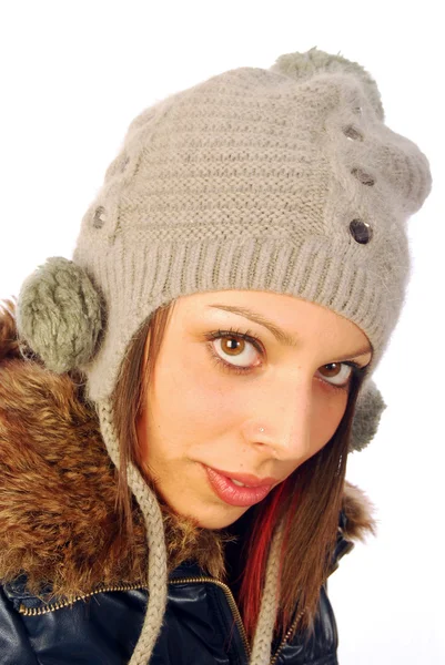 Mooie vrouw in winter kleding — Stockfoto