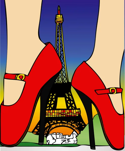 Високі підбори в Парижі — стокове фото