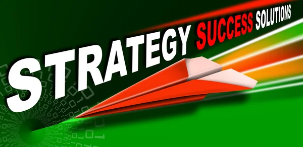 Papier vliegtuig strategie succes oplossingen — Stockfoto
