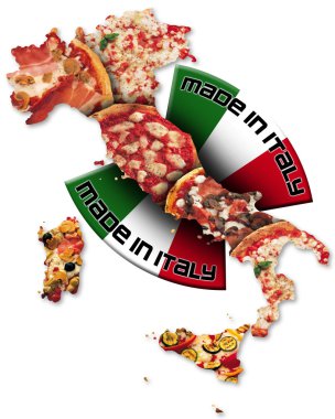 Pizza made in Italy clipart