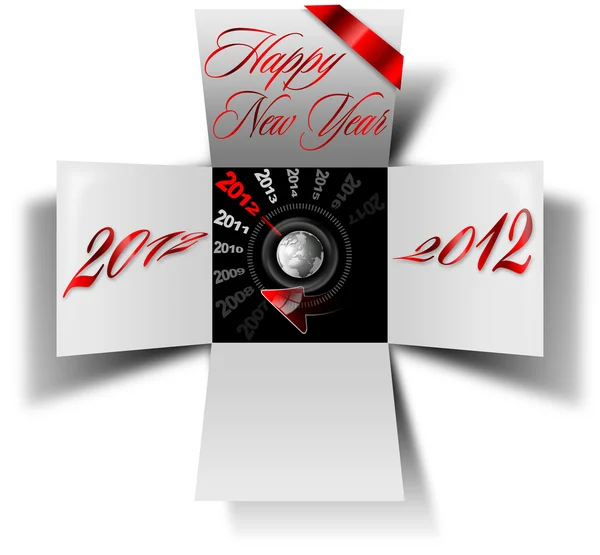 2012 feliz año nuevo caja —  Fotos de Stock