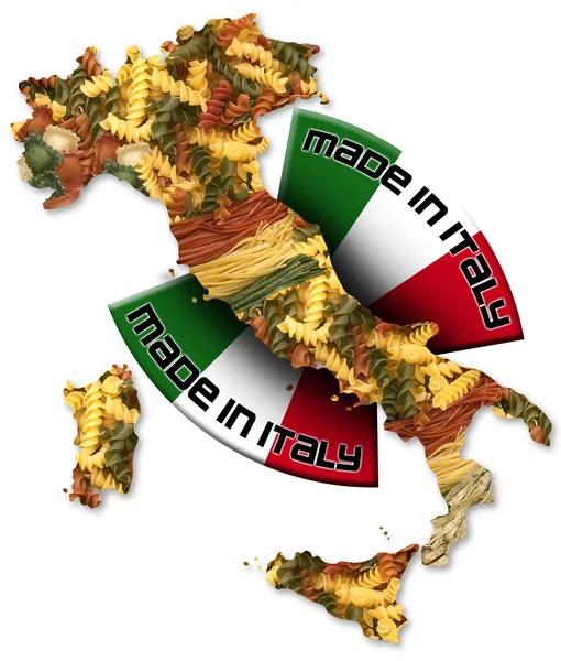 Pasta tillverkad i Italien — Stockfoto