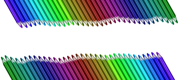 Хвиля кольорових олівців — стокове фото