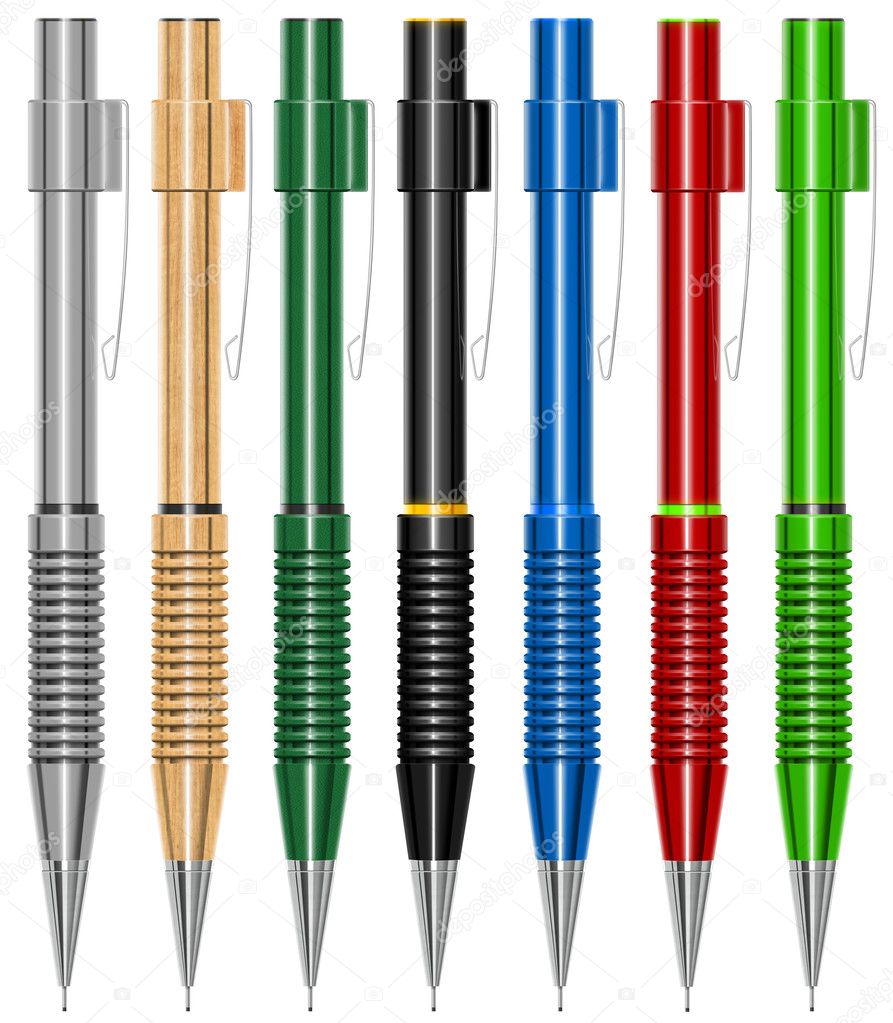 Multicolored propelling pencils