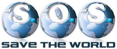 SOS Save the world clipart