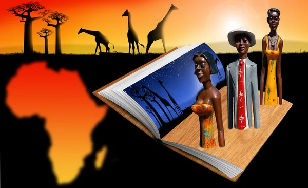 Livro África negra — Fotografia de Stock