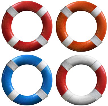 Set of life buoys clipart