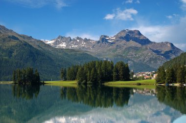 Alpler'de İsviçre - silvaplana - st. moritz