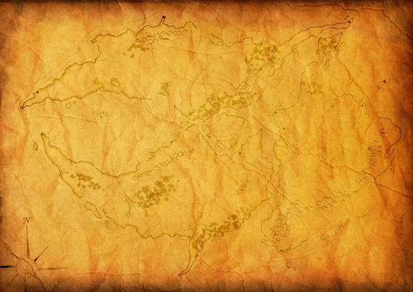 bir pusula ile eski harita