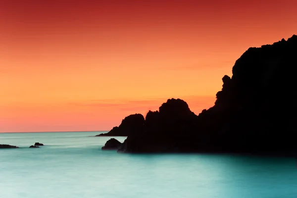 Sonnenuntergang an der Küste des Naturparks Cabo de Gata — Stockfoto