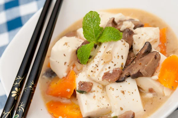 Traditionella tofu maträtt — Stockfoto