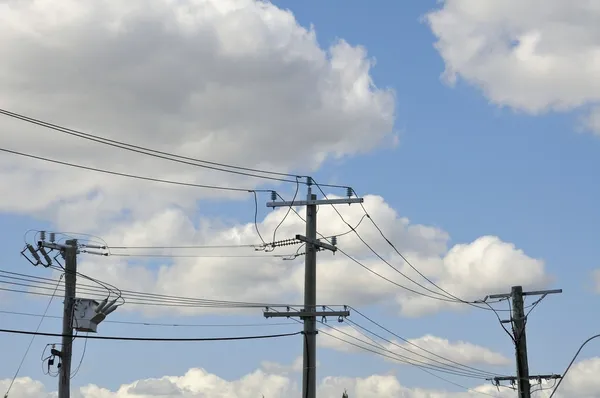 Linhas elétricas de energia — Fotografia de Stock