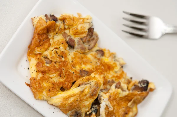 Eenvoudig en uniek ei omelet — Stockfoto