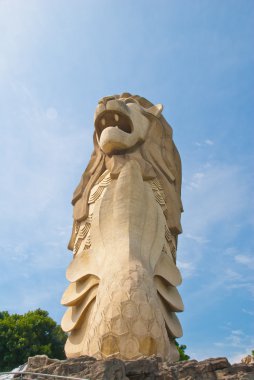 devasa merlion heykeli