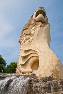 devasa merlion heykeli