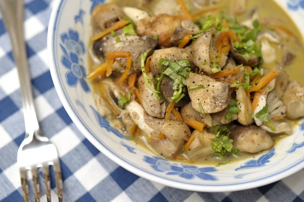 美味蘑菇菜 — 图库照片