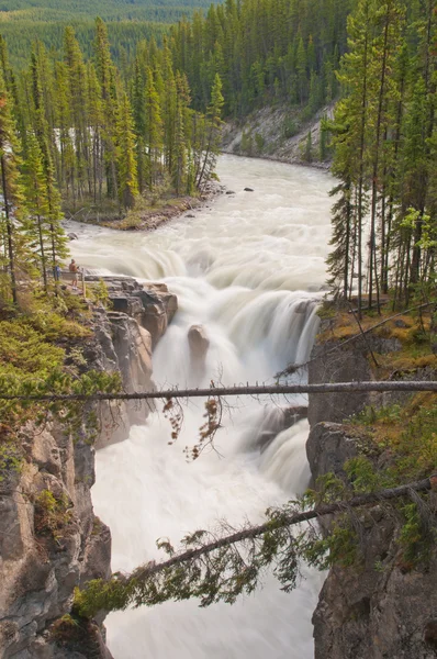 Snabbt flödande vattenfall — Stockfoto