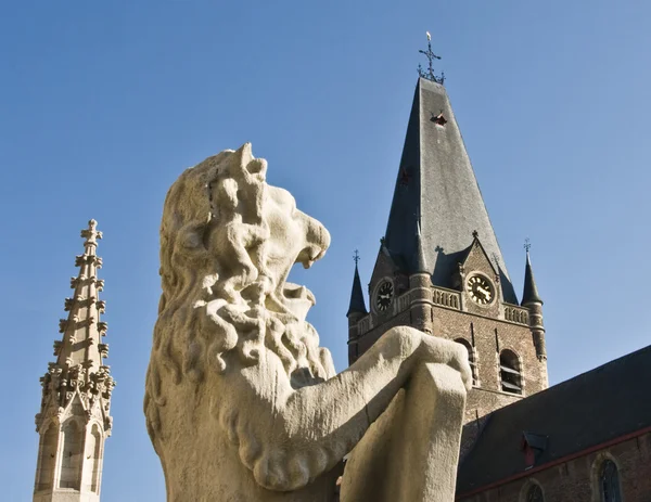 Geschichte der Löwen, die die Stadt Geraardsbergen in Belgien bewachen — Stockfoto