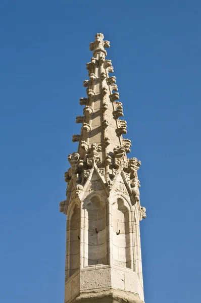 Historia tower fontänen bredvid rådhuset i Belgien geraardsbergen — Stockfoto