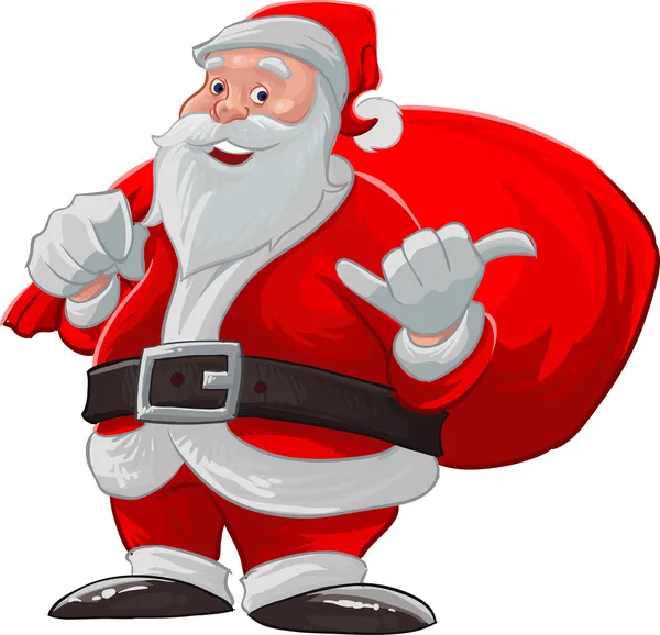 Gevşek Noel Baba asmak — Stok Vektör