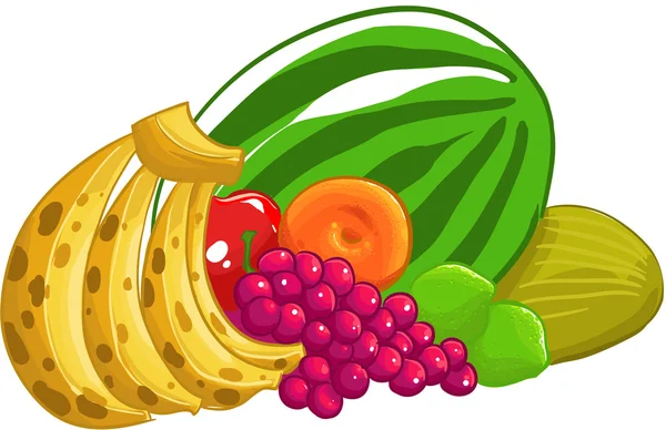 Mistura de frutas — Vetor de Stock
