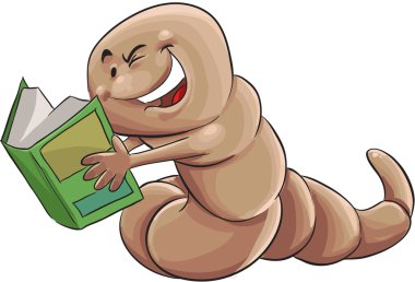 worm book clipart