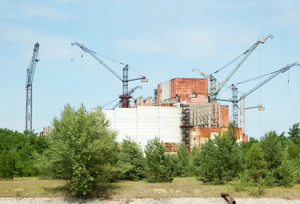 Černobylské jaderné elektrárny, opuštěné reaktor 5-6 — Stock fotografie