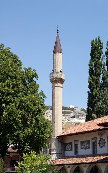 Minaret in ancient mosque