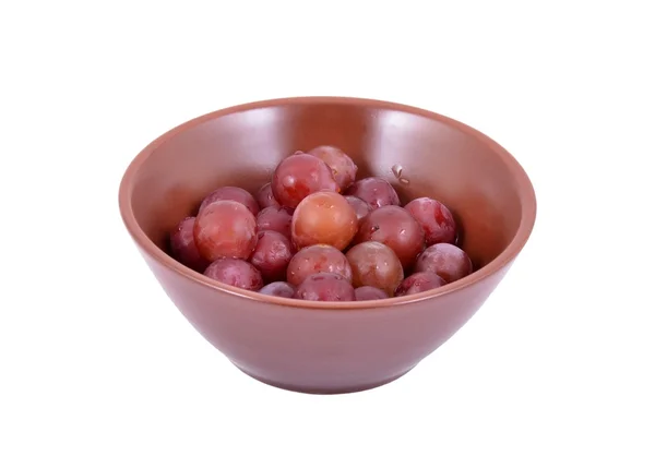 在一个碗中的红葡萄 — 图库照片