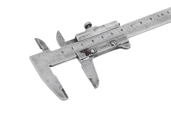 Close up of old vernier caliper